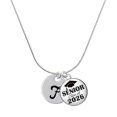 thumbnail image 1 of Delight Jewelry Silver-tone Large Script Letter - F - 3/4'' Disc - Silvertone Senior Class of 2026 Dome Necklace, 18", 1 of 5