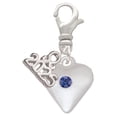 thumbnail image 1 of Delight Jewelry Silver-tone Large September - Blue Crystal Heart - Silver-tone Clip on Charm with Mini Year 2025, 1 of 4