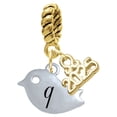 thumbnail image 1 of Delight Jewelry Silver-tone Little Bird Initial - Q - Gold-tone Rope Charm Bead Dangle with Mini 2025, 1 of 4
