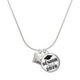 thumbnail image 1 of Delight Jewelry Silver-tone Love Heart with AB Crystal - Silvertone Senior Class of 2026 Dome Necklace, 18", 1 of 5