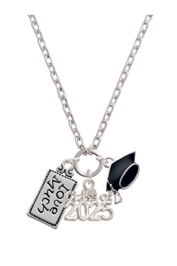 Silver-tone Love Much - Silver-tone Class of 2025 Graduation Zoey Necklace, 28"