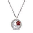 thumbnail image 1 of Delight Jewelry Silver-tone Love with Maroon Paw - Class of 2026 Affirmation Ring Necklace, 23", 1 of 4
