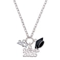 thumbnail image 1 of Delight Jewelry Silver-tone Marathon - 26.2 with Clear AB Crystal - Class of 2026 Graduation Zoey Charm Necklace, 28", 1 of 4