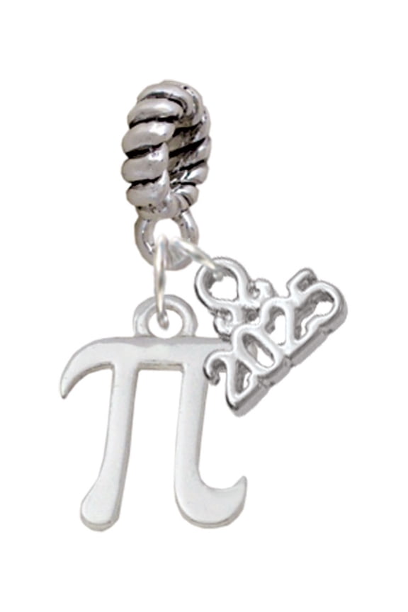 Silver-tone Medium Pi - Silver-tone Rope Charm Bead Dangle with Mini 2025