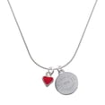 thumbnail image 1 of Delight Jewelry Silver-tone Mini 2-D Red Heart - Engraved Congrats Class of 2026 Charm Necklace, 18", 1 of 4