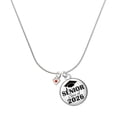 thumbnail image 1 of Delight Jewelry Silver-tone Mini July - Red Crystal Heart - Silvertone Senior Class of 2026 Dome Necklace, 18", 1 of 5