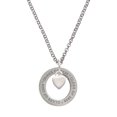 thumbnail image 1 of Delight Jewelry Silver-tone Mini Smooth Heart - Class of 2026 Affirmation Ring Necklace, 23", 1 of 4