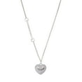 thumbnail image 1 of Delight Jewelry Silver-tone Mom Rocks on AB Crystal Heart - Silvertone Class of 2026 Delicate Bar Necklace, 18.75", 1 of 4