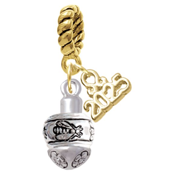 Delight Jewelry Silver-tone Napoleon's Bee Spinner - Gold-tone Rope Charm Bead Dangle with Mini 2025