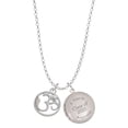 thumbnail image 1 of Delight Jewelry Silver-tone Om in Circle with Clear Crystal - Class of 2025 Year to Remember Locket Charm Necklace, 19+2" Extender, 1 of 5