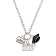 thumbnail image 1 of Delight Jewelry Silver-tone Open Cat Face - Silver-tone Class of 2025 Graduation Zoey Necklace, 28", 1 of 1