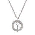 thumbnail image 1 of Delight Jewelry Silver-tone Open Heart Key - Class of 2026 Affirmation Ring Necklace, 23", 1 of 4
