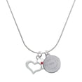 thumbnail image 1 of Delight Jewelry Silver-tone Open Heart with Nurse Hat - Engraved Congrats Class of 2026 Charm Necklace, 18", 1 of 4