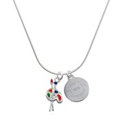 Delight Jewelry Silver-tone Paint Palette - Engraved Congrats Class of 2026 Charm Necklace, 18"