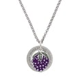 thumbnail image 1 of Delight Jewelry Silver-tone Purple Grapes - Class of 2026 Affirmation Ring Necklace, 23", 1 of 4