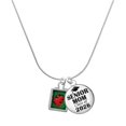 thumbnail image 1 of Delight Jewelry Silver-tone Red Tree Frog in Shadow Box - Silvertone Senior Mom Class of 2026 Dome Necklace, 18", 1 of 5