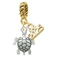 thumbnail image 1 of Delight Jewelry Silver-tone Sea Turtle - Gold-tone Rope Charm Bead Dangle with Mini 2025, 1 of 4