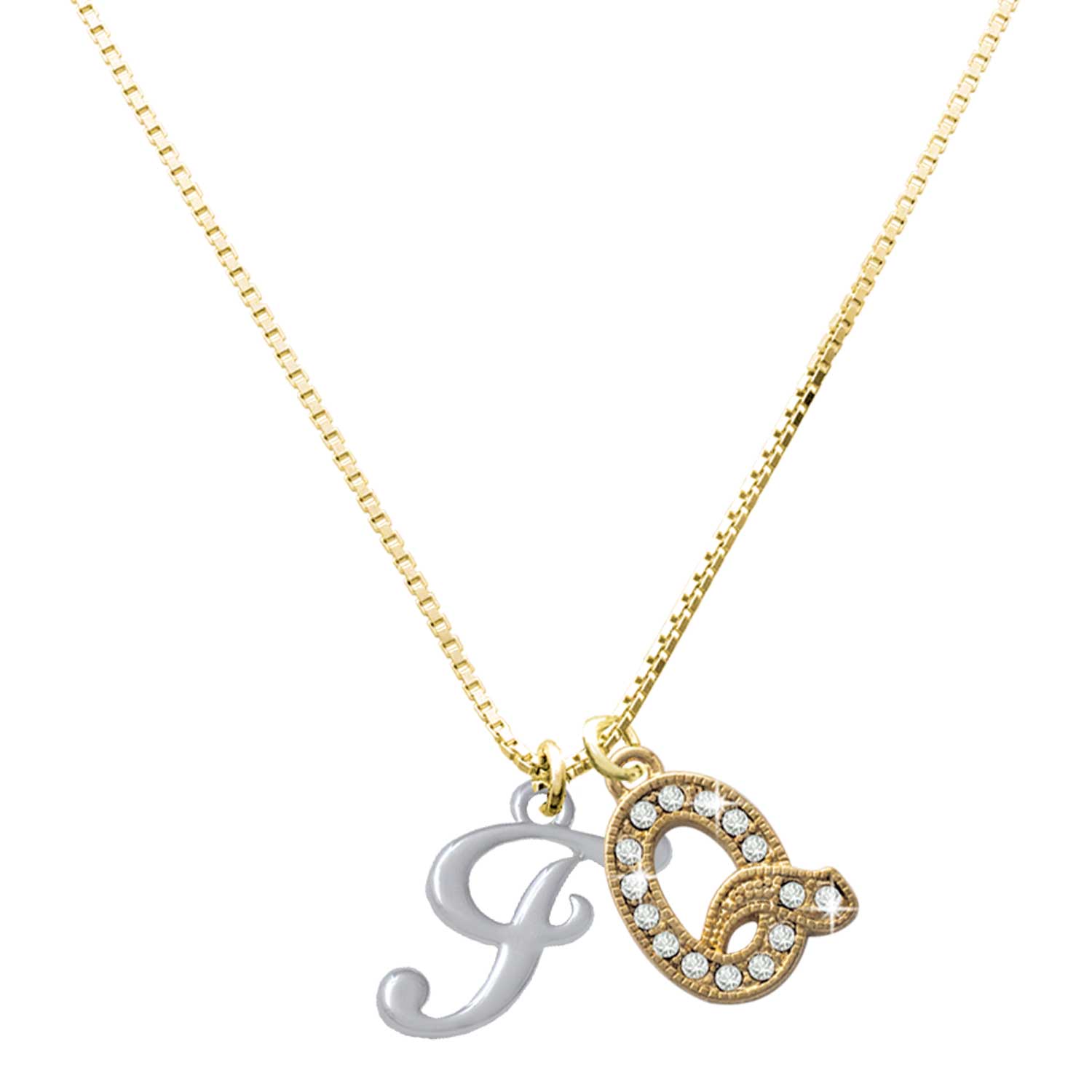 Delight Jewelry Silver-tone Small Gelato Script Initial - F - Large ...