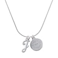 thumbnail image 1 of Delight Jewelry Silver-tone Small Gelato Script Initial - J - Engraved Congrats Class of 2026 Charm Necklace, 18", 1 of 4