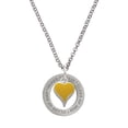 thumbnail image 1 of Delight Jewelry Silver-tone Small Long Yellow Heart - Class of 2026 Affirmation Ring Necklace, 23", 1 of 4