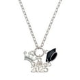 thumbnail image 1 of Delight Jewelry Silver-tone Small ''Princess'' Crown with Clear Crystals - Silver-tone Class of 2025 Graduation Zoey Necklace, 28", 1 of 1
