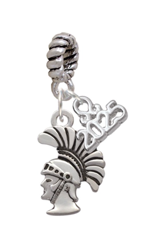 Silver-tone Small Trojan - Mascot - Silver-tone Rope Charm Bead Dangle with Mini 2025