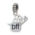 thumbnail image 1 of Delight Jewelry Silver-tone Text Chat - bff - Best Friends Forever - Silver-tone Rope Charm Bead Dangle with Mini 2025, 1 of 4