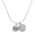 thumbnail image 1 of Delight Jewelry Silver-tone Text Chat - luv - Love - Engraved Congrats Class of 2026 Charm Necklace, 18", 1 of 4