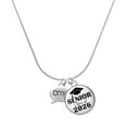thumbnail image 1 of Delight Jewelry Silver-tone Text Chat - omg - Oh My God - Silvertone Senior Class of 2026 Dome Necklace, 18", 1 of 5