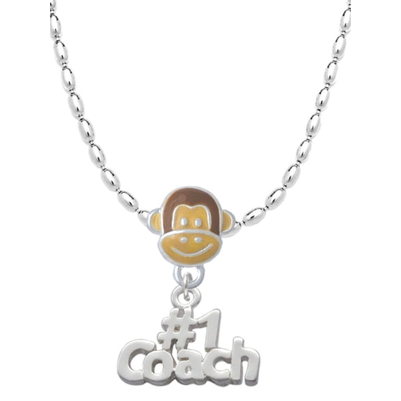 Delight Jewelry Silvertone #1 Coach Mia Monkey Charm Necklace