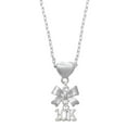 thumbnail image 1 of Delight Jewelry Silvertone 10K Silver tone Bow Heart Necklace, 1 of 4