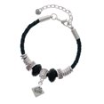 thumbnail image 1 of Delight Jewelry Silvertone 2-D ''Bad Hair Day'' with Girl Godmother Celtic Knot Leather Bead Bracelet, 7"+2" Extender, 1 of 4