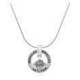 thumbnail image 1 of Delight Jewelry Silvertone 2-D ''Bad Hair Day'' with Girl Miracles Ring Charm Necklace, 18", 1 of 4