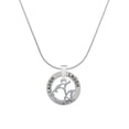 thumbnail image 1 of Delight Jewelry Silvertone 2-D Open Angel Fish Laugh Ring Charm Necklace, 18", 1 of 4