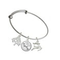 thumbnail image 1 of Delight Jewelry Silvertone 2-D Reindeer Silvertone Let Things Go Tree Charm Bangle Bracelet, 1 of 4