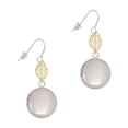 thumbnail image 1 of Delight Jewelry Silvertone 20mm Round Locket Goldtone Leaf French Earrings, 1 of 4