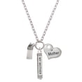 thumbnail image 1 of Delight Jewelry Silvertone 3-D Clear Frosted Baby Bottle Always My Mother Bar Zoe Necklace, 1 of 4