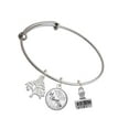 thumbnail image 1 of Delight Jewelry Silvertone 3-D ''Denied'' Stamp Silvertone Let Things Go Tree Charm Bangle Bracelet, 1 of 4
