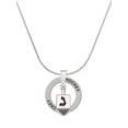 thumbnail image 1 of Delight Jewelry Silvertone 3-D Dreidel - Hockey Ring Charm Necklace, 18", 1 of 4