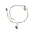 thumbnail image 1 of Delight Jewelry Silvertone 3-D Enamel Soccerball Spinner Silver-tone Paw Infinity Link Chain Bracelet, 6"+2" Extender, 1 of 3