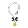 thumbnail image 1 of Delight Jewelry Silvertone 3-D Enamel Water Polo - Silvertone Black Bow Charm Accessory for Tumblers and Thermal Cups, 1 of 4