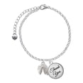 thumbnail image 1 of Delight Jewelry Silvertone 3-D Fortune Cookie - Domed Thank You Charm Bracelet, 6"+2", 1 of 5