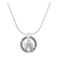 thumbnail image 1 of Delight Jewelry Silvertone 3-D Fortune Cookie Gymnastics Mom Ring Charm Necklace, 18", 1 of 4