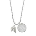 thumbnail image 1 of Delight Jewelry Silvertone 3-D Fortune Cookie She is Clothed in Stength and Dignity Charm Necklace, 20"+3", 1 of 4