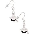 thumbnail image 1 of Delight Jewelry Silvertone 3-D Graduation Hat with 2021 Silver tone Infinity French Earrings, 1 of 4