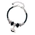 thumbnail image 1 of Delight Jewelry Silvertone 3-D Graduation Hat with 2023 Godmother Celtic Knot Leather Bead Bracelet, 7"+2" Extender, 1 of 4