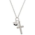 thumbnail image 1 of Delight Jewelry Silvertone 3-D Graduation Hat with 2028 I Set You Apart Engraved Cross Zoey Necklace, 28", 1 of 4