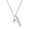 thumbnail image 1 of Delight Jewelry Silvertone 3-D Hair Dryer Silvertone Guardian Angel Bar Charm Necklace, 23", 1 of 4