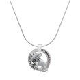thumbnail image 1 of Delight Jewelry Silvertone 3-D Lion Gymnastics Ring Charm Necklace, 18", 1 of 4
