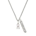 thumbnail image 1 of Delight Jewelry Silvertone 3-D Tooth - Silvertone Forever Bar Charm Necklace, 23", 1 of 4
